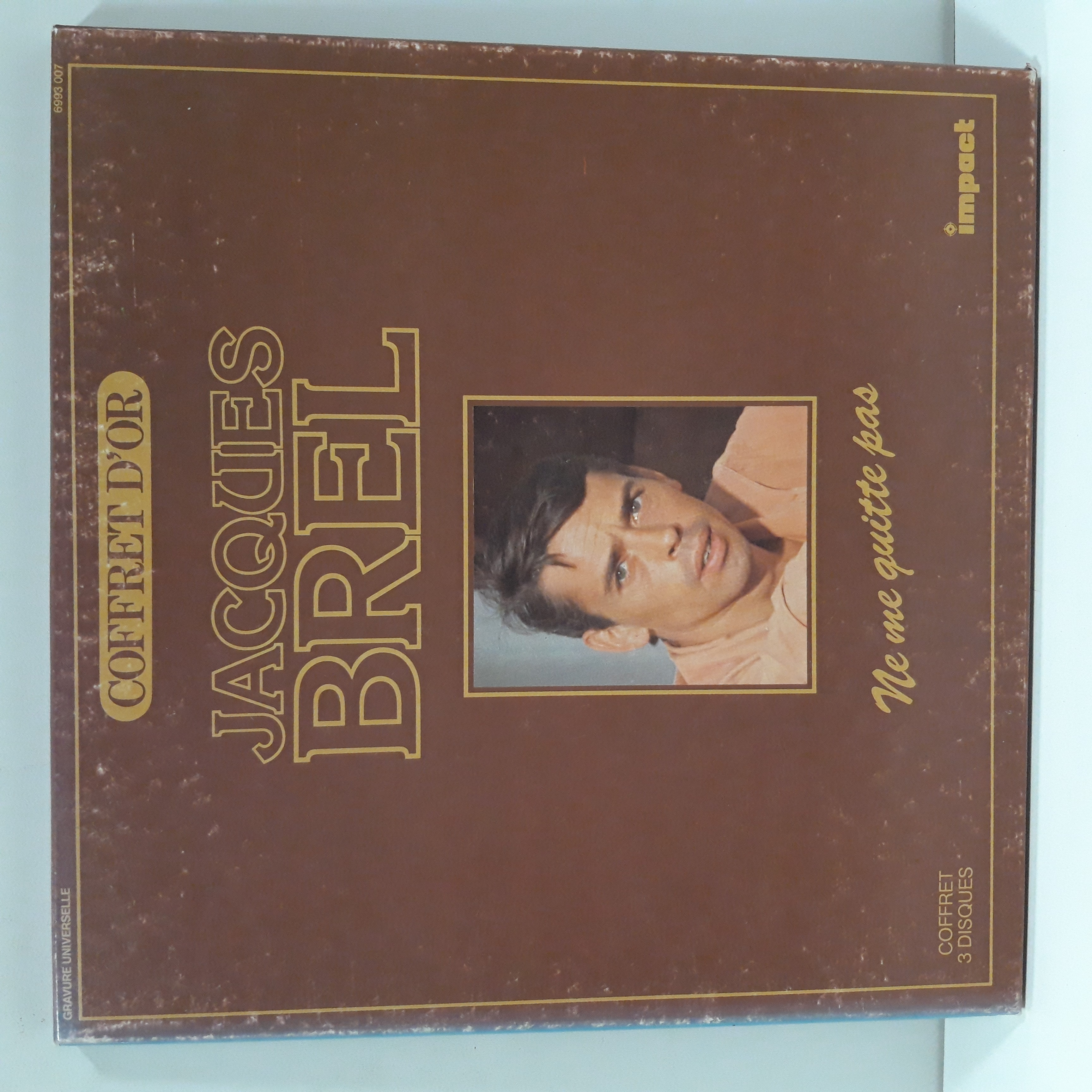 Jacques Brel, Ne me quitte pas, Coffret d'Or 3 vinyls 33 T. 1980 - Impact, 699007-IM 03